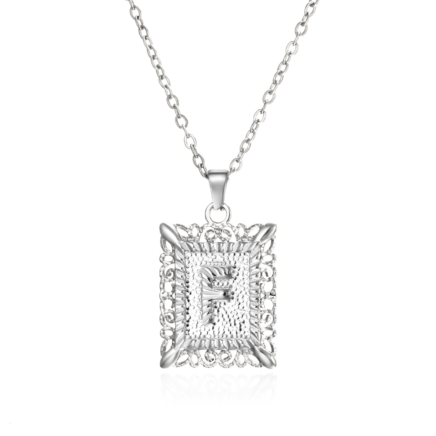 Initial Letter Necklace – Stainless Steel Alphabet Pendant