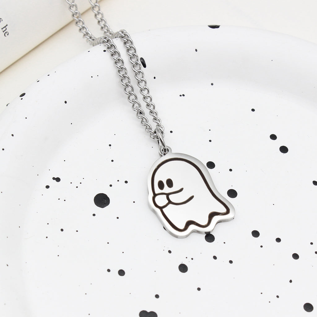 Cute Love Ghost Necklace – Χαριτωμένο Κολιέ Φαντασματάκι για Ζευγάρια & Φίλους
