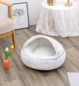 2 In 1 Dog & Cat Bed – Ζεστό Plush Κρεβάτι Κατοικιδίων για Χειμώνα