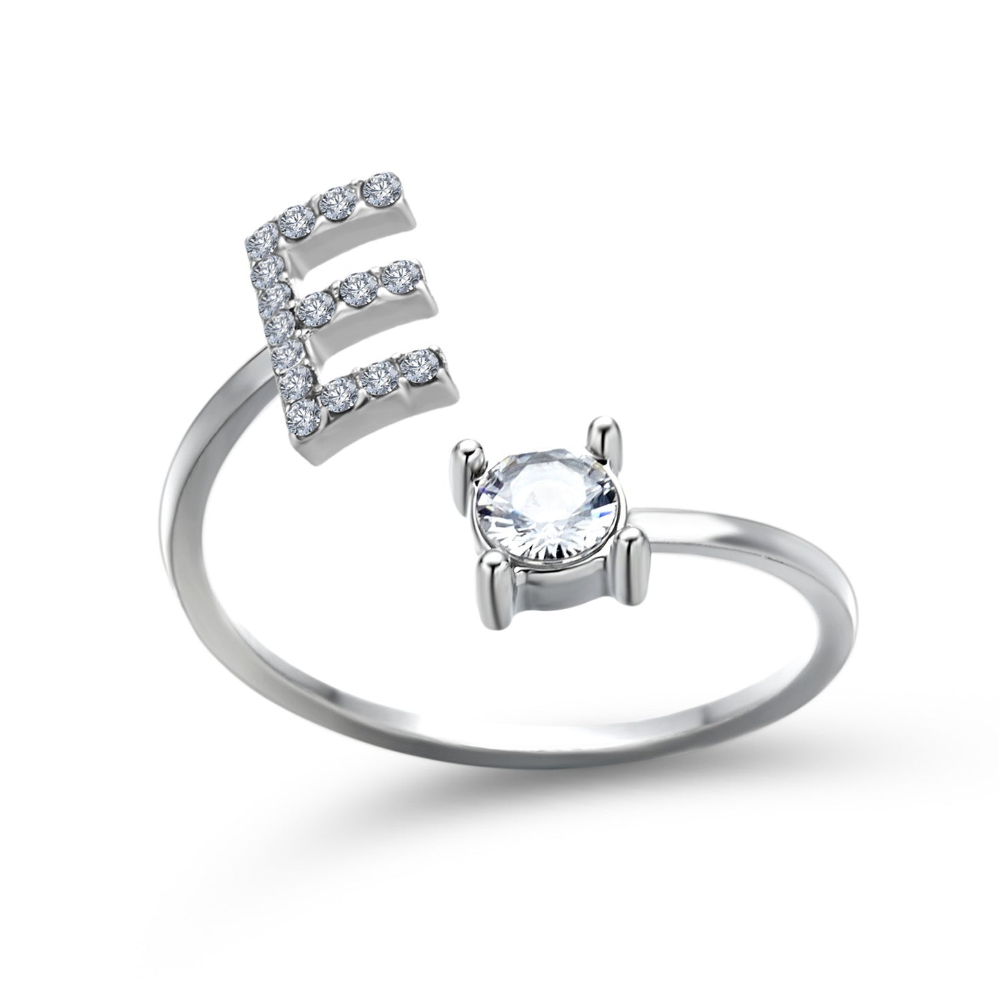 Adjustable 26 Initial Letter Ring – Elegant Fashion Jewelry for Women
