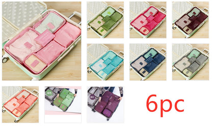 Durable Waterproof Nylon Packing Cube Travel Organizer Set (6 Pieces)