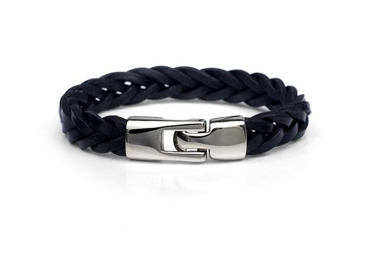 Vintage Leather Woven Bracelet – Alloy & Leather Men’s Jewellery