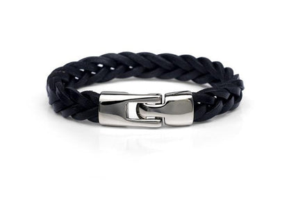 Vintage Leather Woven Bracelet – Alloy & Leather Men’s Jewellery
