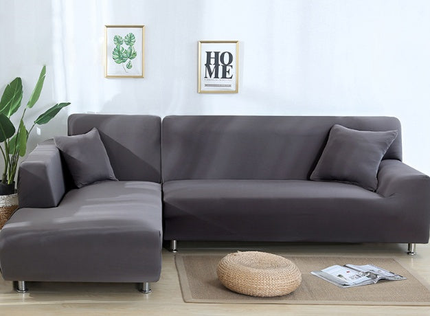 Modern Solid Color Lamb Wool Sofa Cover – Plush Anti-Slip Sofa Protector
