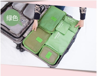 Durable Waterproof Nylon Packing Cube Travel Organizer Set (6 Pieces)