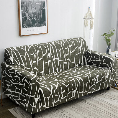 Printed Stretch Sofa Cover Protective Slipcover Modern Design