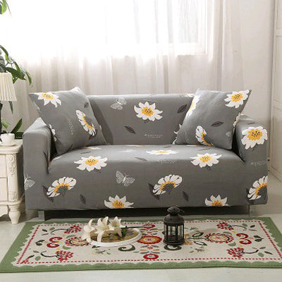 Printed Stretch Sofa Cover Protective Slipcover Modern Design