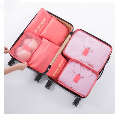 Durable Waterproof Nylon Packing Cube Travel Organizer Set (6 Pieces)