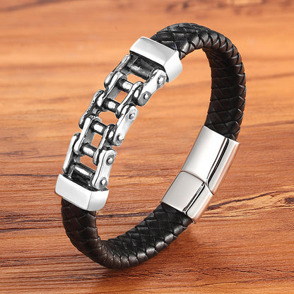 Leather Braided Bracelet – Men’s Stylish Cowhide Jewelry