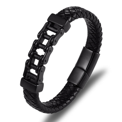 Leather Braided Bracelet – Men’s Stylish Cowhide Jewelry