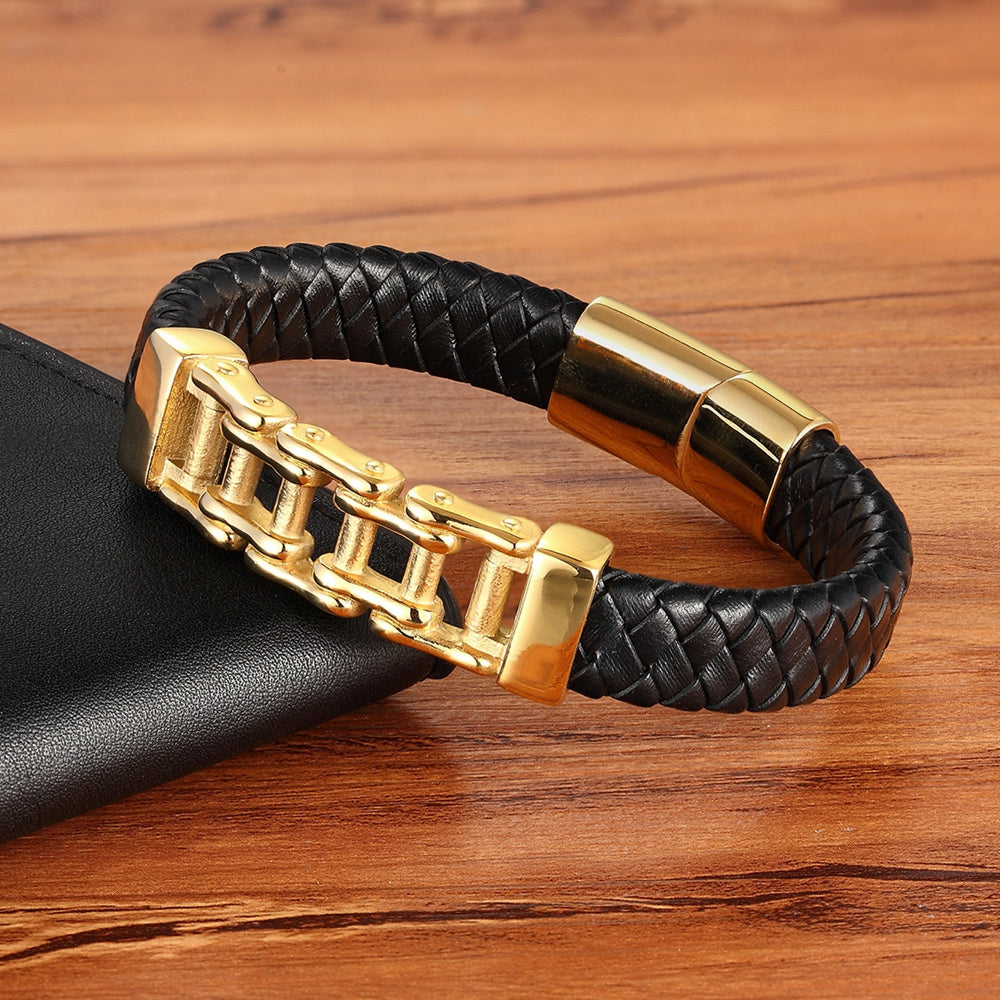 Leather Braided Bracelet – Men’s Stylish Cowhide Jewelry