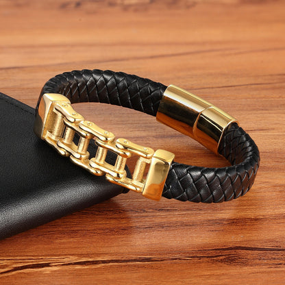 Leather Braided Bracelet – Men’s Stylish Cowhide Jewelry