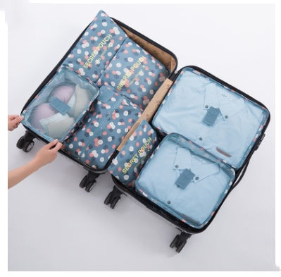 Durable Waterproof Nylon Packing Cube Travel Organizer Set (6 Pieces)