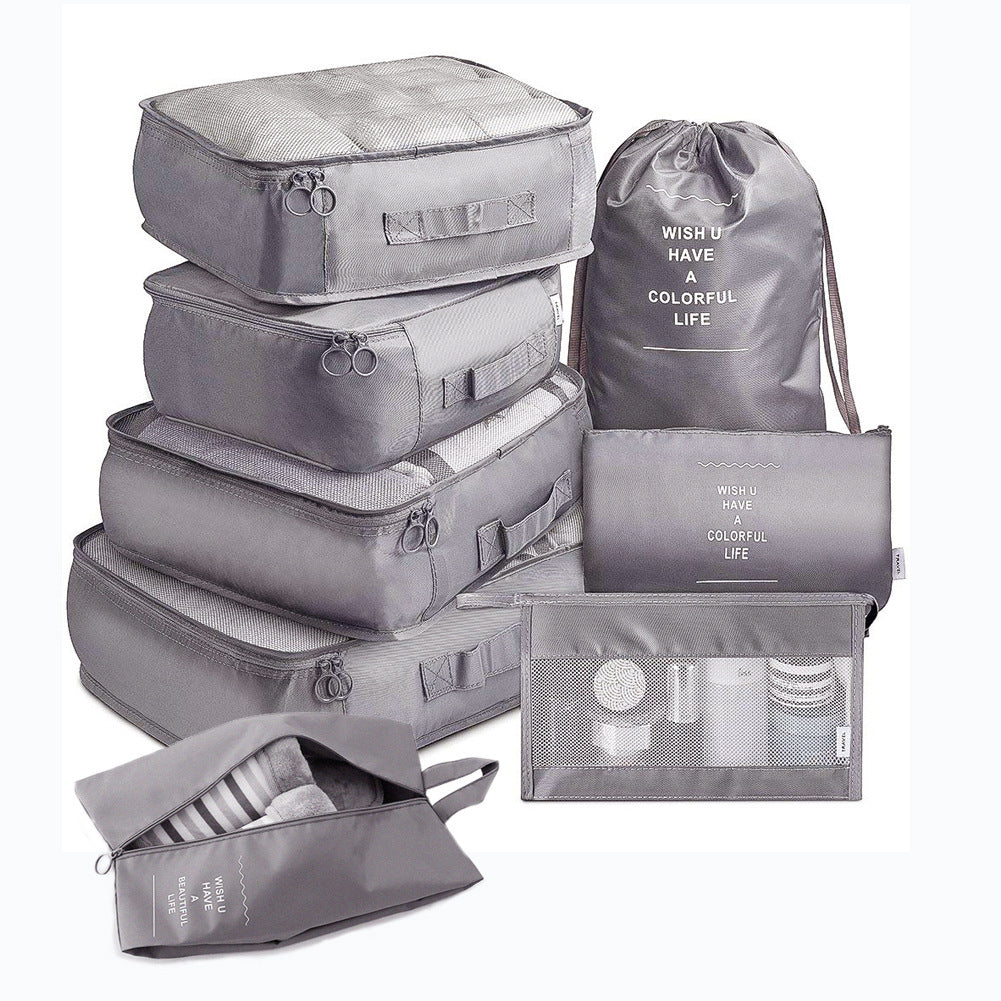 8-Piece Travel Packing Cube Set – Luggage Divider & Organizer Bags