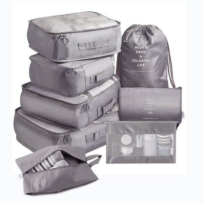 8-Piece Travel Packing Cube Set – Luggage Divider & Organizer Bags
