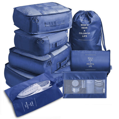 8-Piece Travel Packing Cube Set – Luggage Divider & Organizer Bags