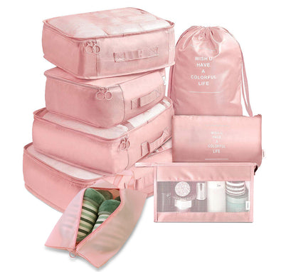 8-Piece Travel Packing Cube Set – Luggage Divider & Organizer Bags