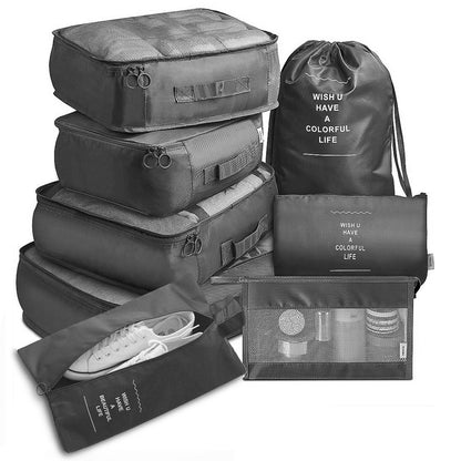 8-Piece Travel Packing Cube Set – Luggage Divider & Organizer Bags