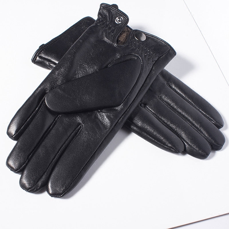 Men’s Sheepskin Leather Gloves – Winter Warm & Touchscreen