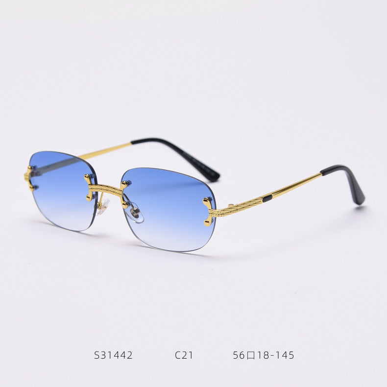 S31442 Frameless Square Sunglasses – Punk Style UV400