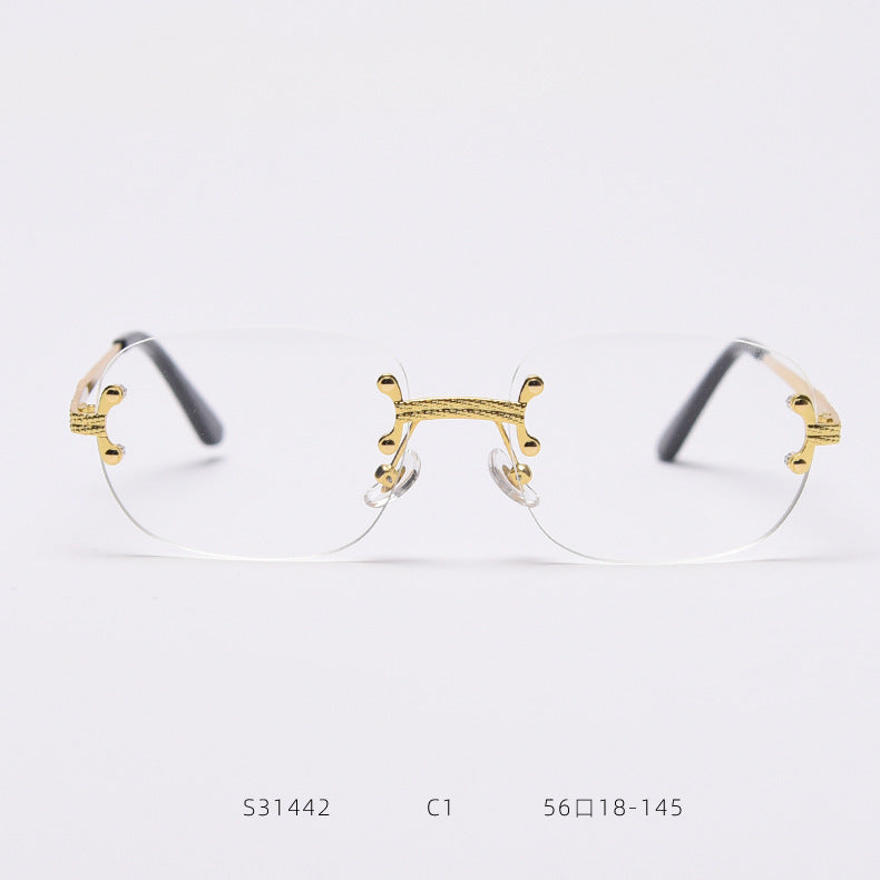 S31442 Frameless Square Sunglasses – Punk Style UV400