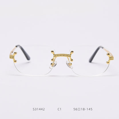 S31442 Frameless Square Sunglasses – Punk Style UV400