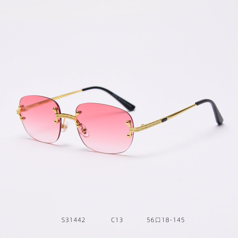 S31442 Frameless Square Sunglasses – Punk Style UV400