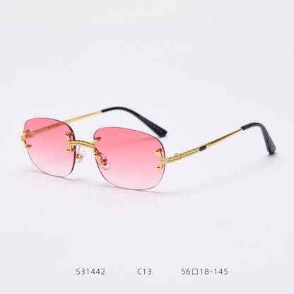 S31442 Frameless Square Sunglasses – Punk Style UV400