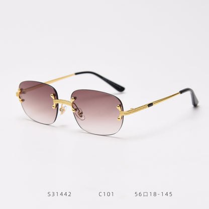 S31442 Frameless Square Sunglasses – Punk Style UV400