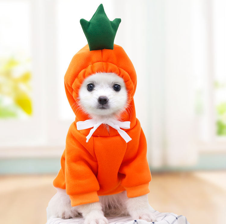 Cute Fruit Dog Hoodie – Warm Winter Pet Clothes