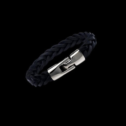 Vintage Leather Woven Bracelet – Alloy & Leather Men’s Jewellery