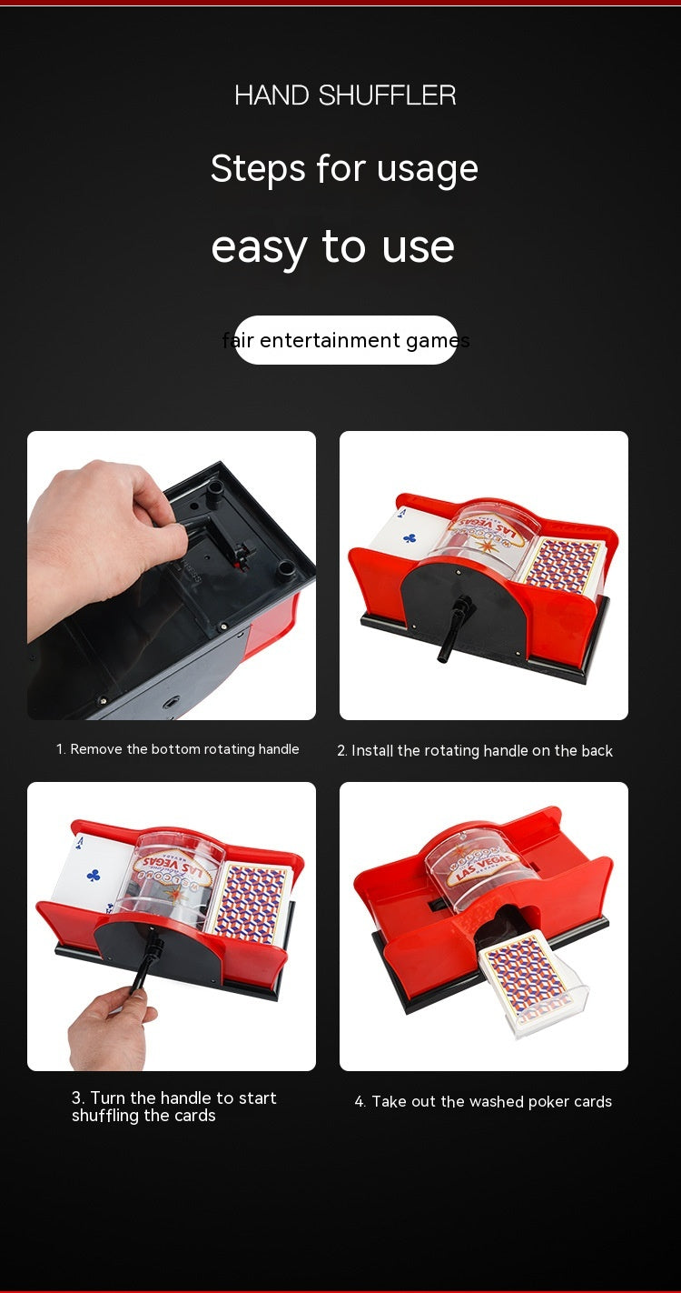 Poker Card Hand Shuffler – Manual Crank Card Shuffling Machine