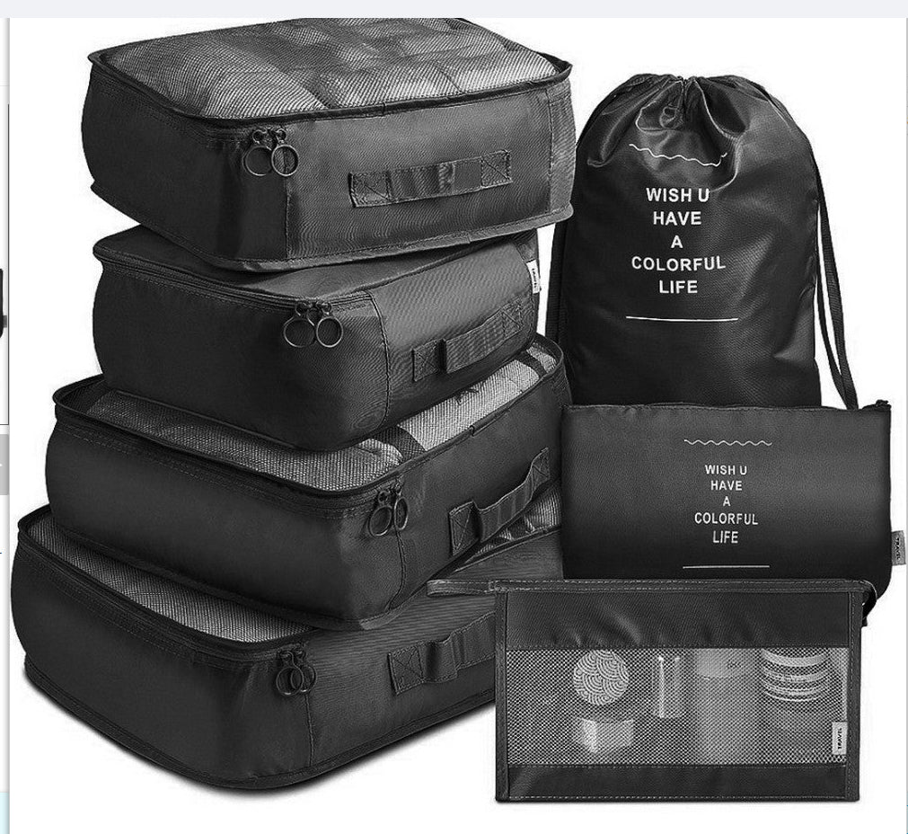 8-Piece Travel Packing Cube Set – Luggage Divider & Organizer Bags