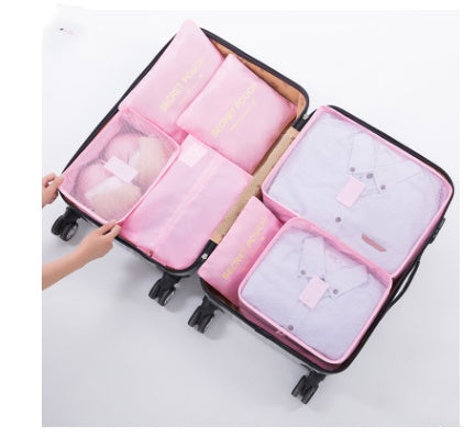 Durable Waterproof Nylon Packing Cube Travel Organizer Set (6 Pieces)