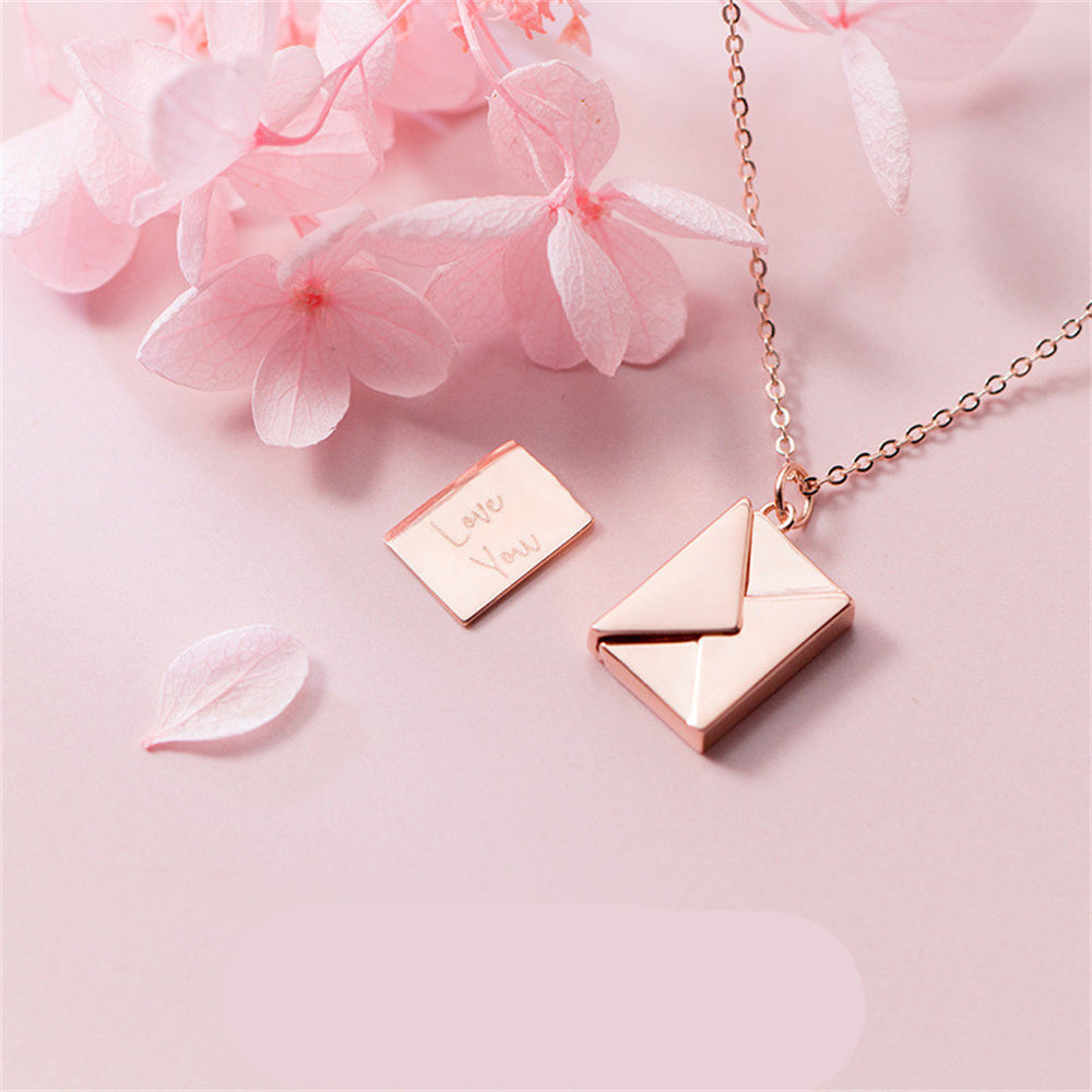 Custom Love Letter Envelope Pendant Necklace – Προσωποποιημένο Κολιέ Love Letter