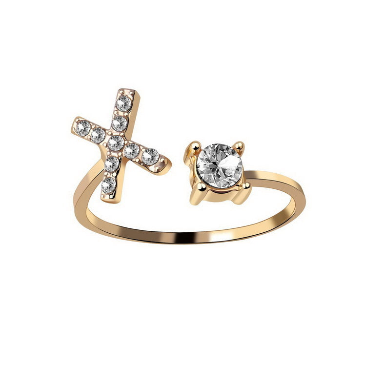 Adjustable 26 Initial Letter Ring – Elegant Fashion Jewelry for Women