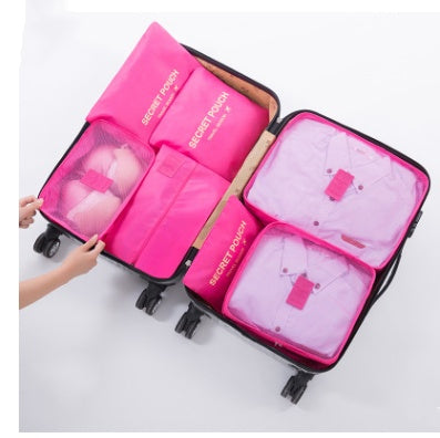 Durable Waterproof Nylon Packing Cube Travel Organizer Set (6 Pieces)