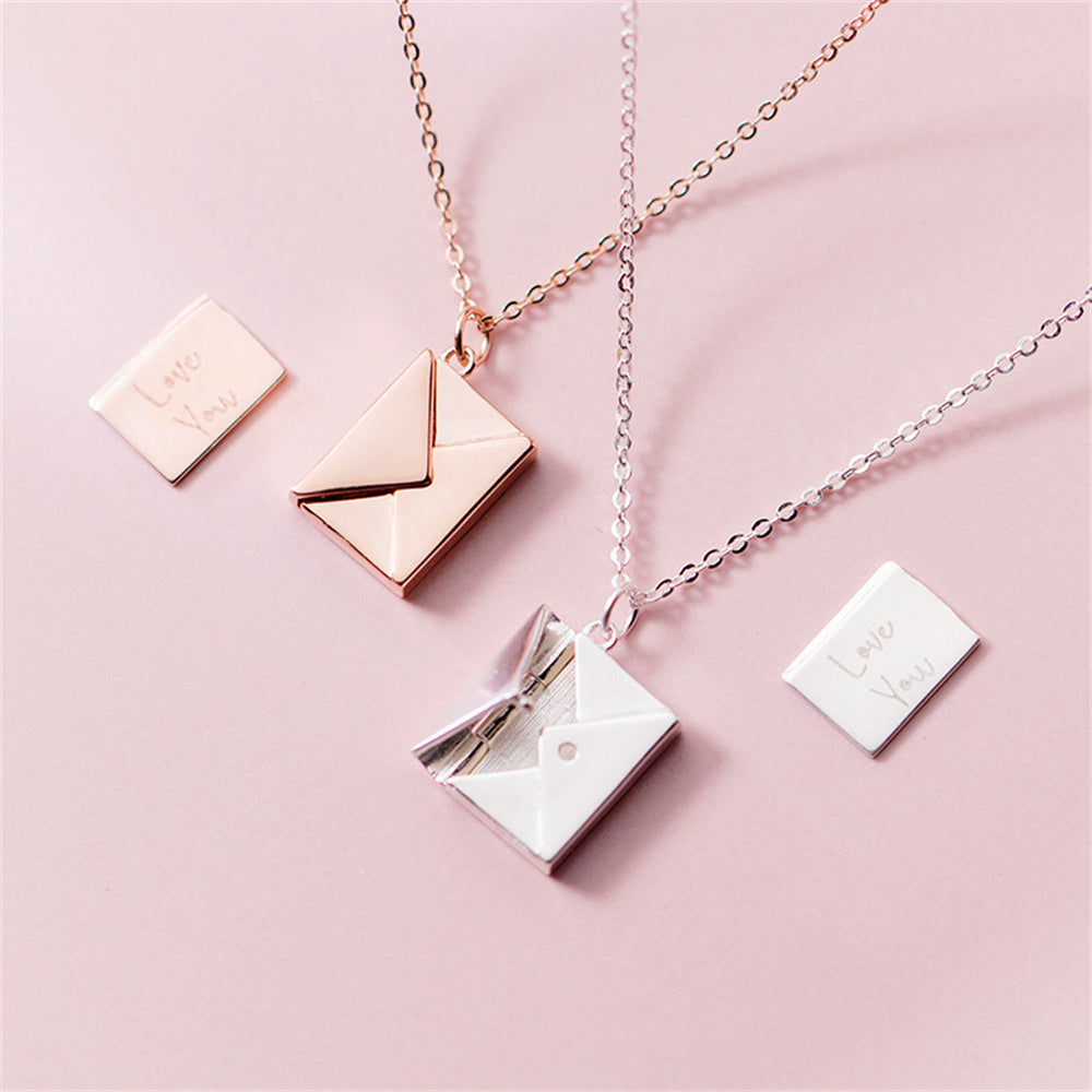 Custom Love Letter Envelope Pendant Necklace – Προσωποποιημένο Κολιέ Love Letter