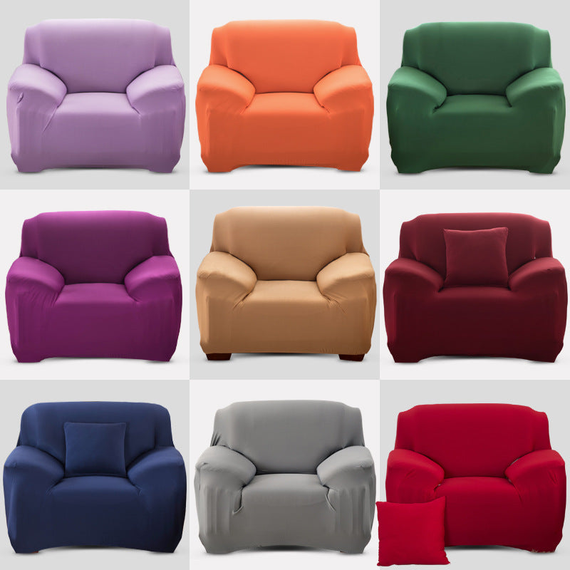 Modern Solid Color Lamb Wool Sofa Cover – Plush Anti-Slip Sofa Protector