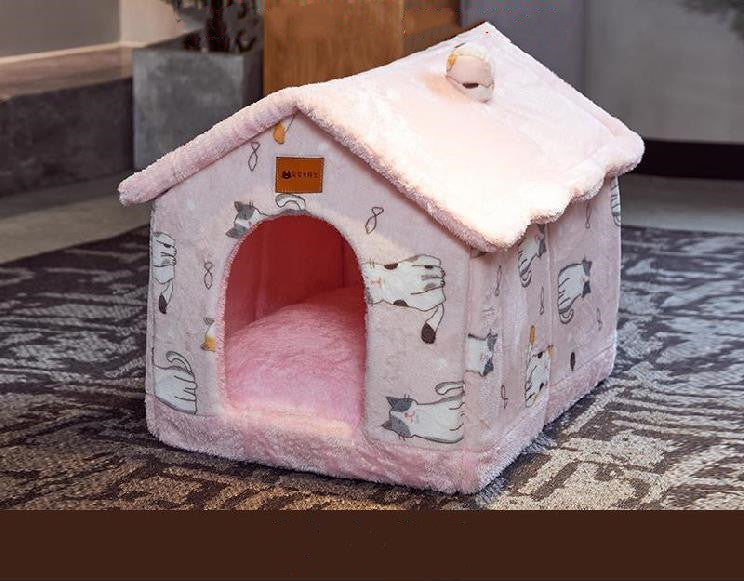Foldable Dog House Winter Pet Nest – Ζεστό Κρεβατάκι Cave για Κατοικίδια