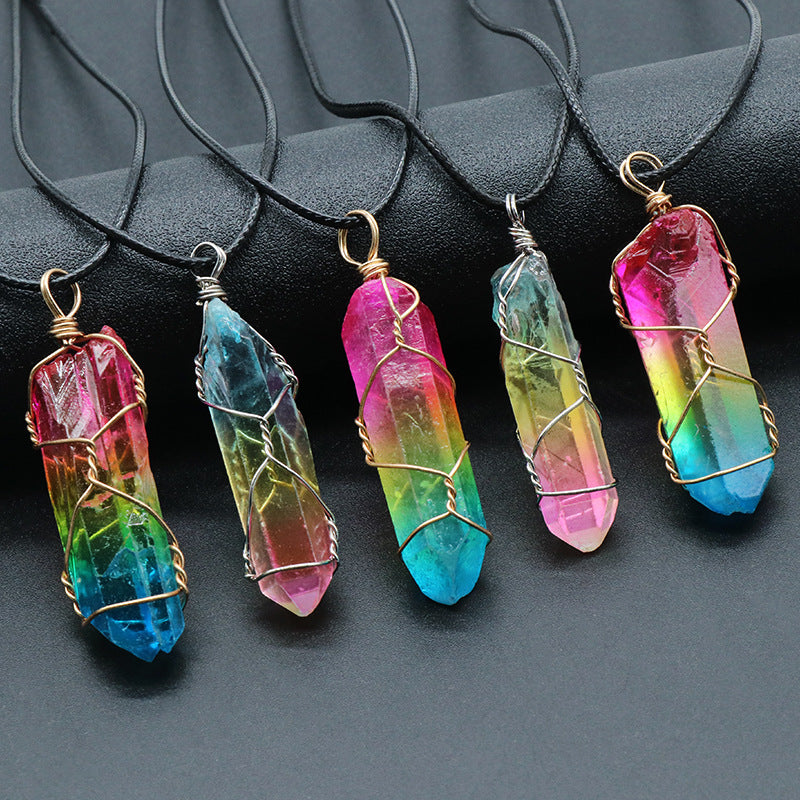 Tree Of Life Crystal Pendant Necklace – Κολιέ Δέντρο της Ζωής με Φυσική Πέτρα