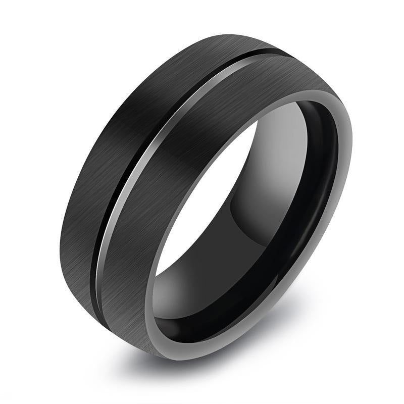 Black Titanium Steel Ring – Κομψό Δαχτυλίδι από Μαύρο Titanium Steel