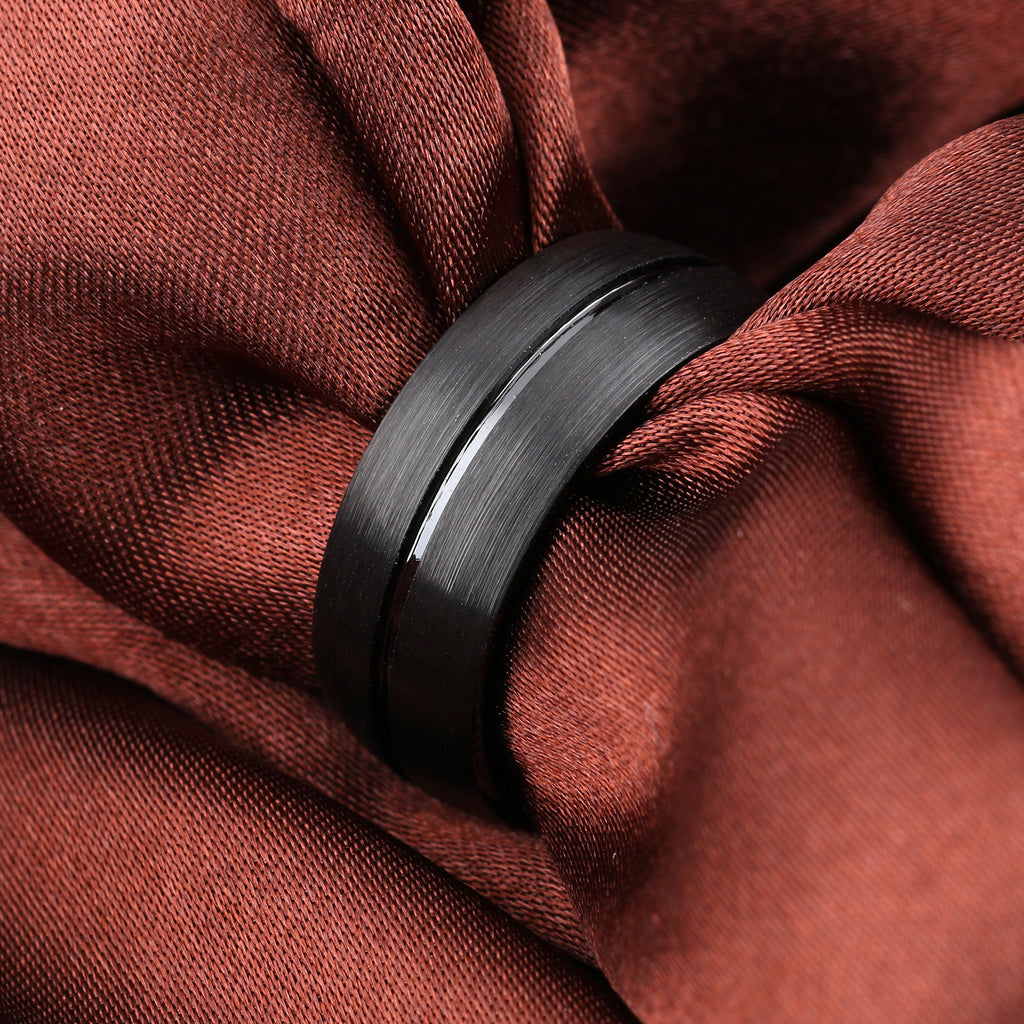 Black Titanium Steel Ring – Κομψό Δαχτυλίδι από Μαύρο Titanium Steel