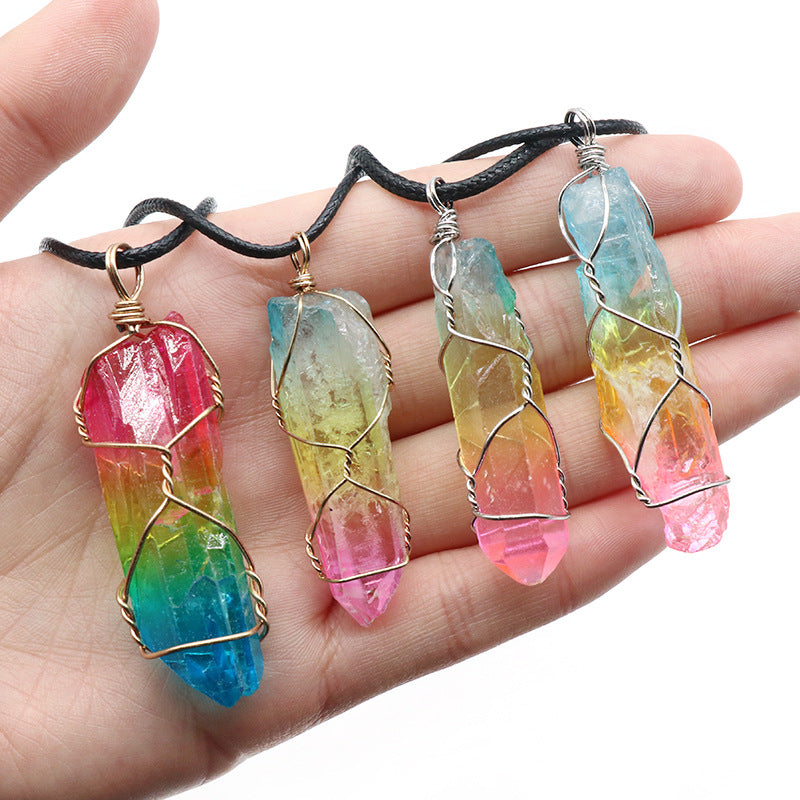 Tree Of Life Crystal Pendant Necklace – Κολιέ Δέντρο της Ζωής με Φυσική Πέτρα
