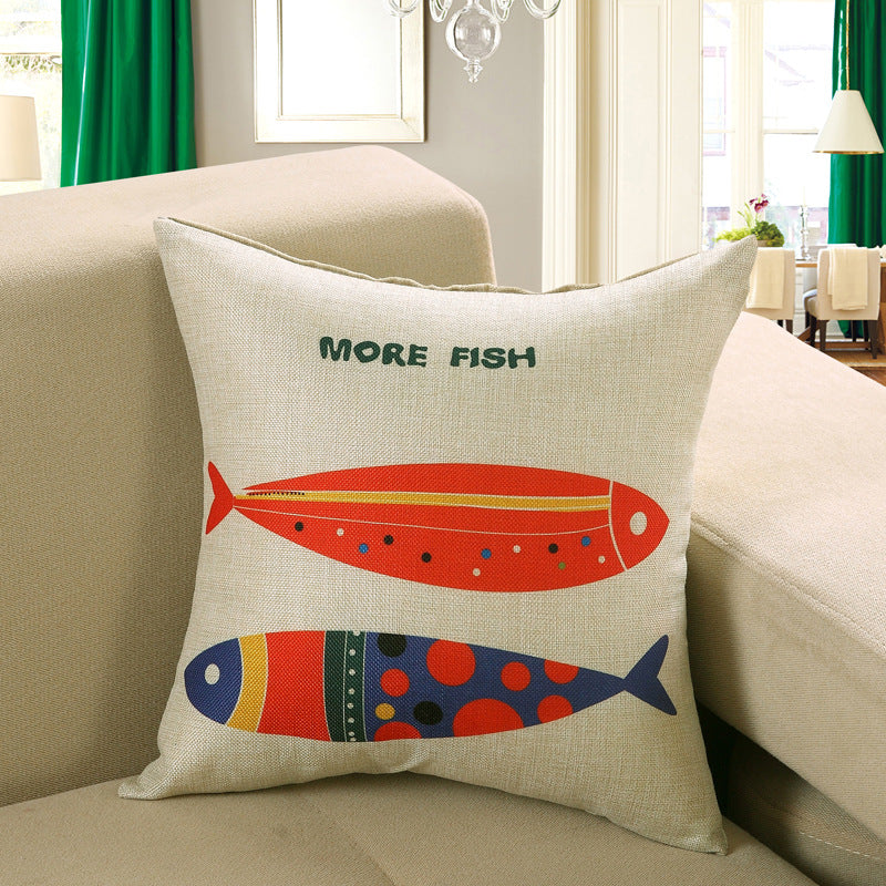Printed Sofa Cushion Cover Pillowcase