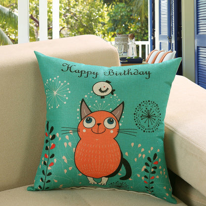 Printed Sofa Cushion Cover Pillowcase