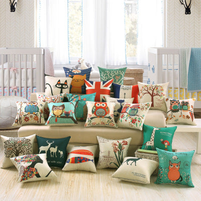 Printed Sofa Cushion Cover Pillowcase