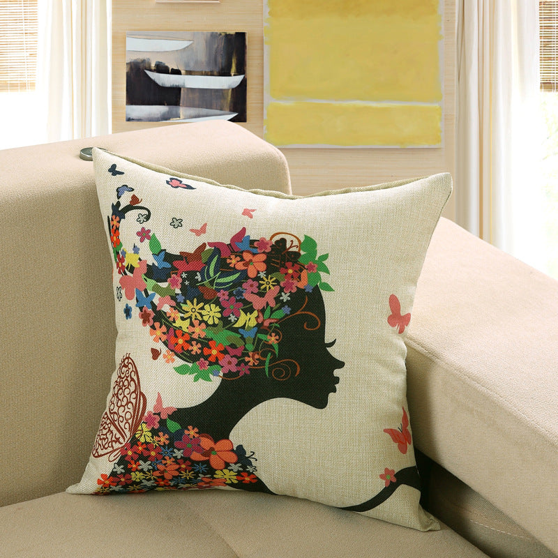 Printed Sofa Cushion Cover Pillowcase