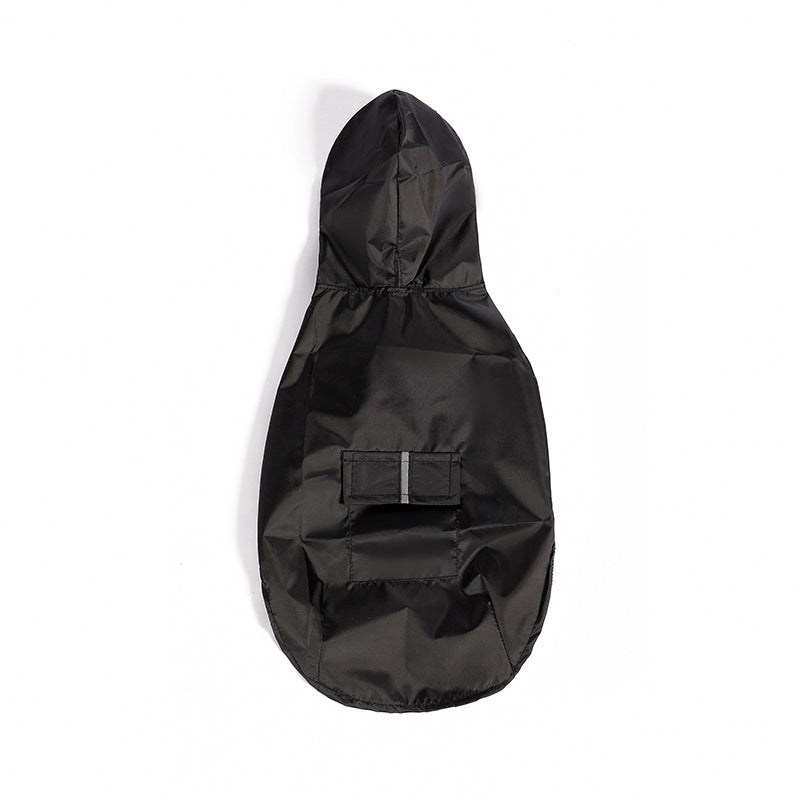 Reflective Large Dog Windproof Hooded Raincoat