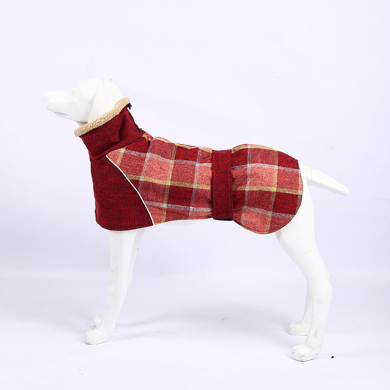 Wool Plaid Pet Clothes – Ζεστό Καρό Ρούχο Σκύλου